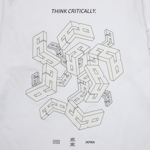 "THINK CRITICALLY" L/S TEE /WHITE/国内送料無料